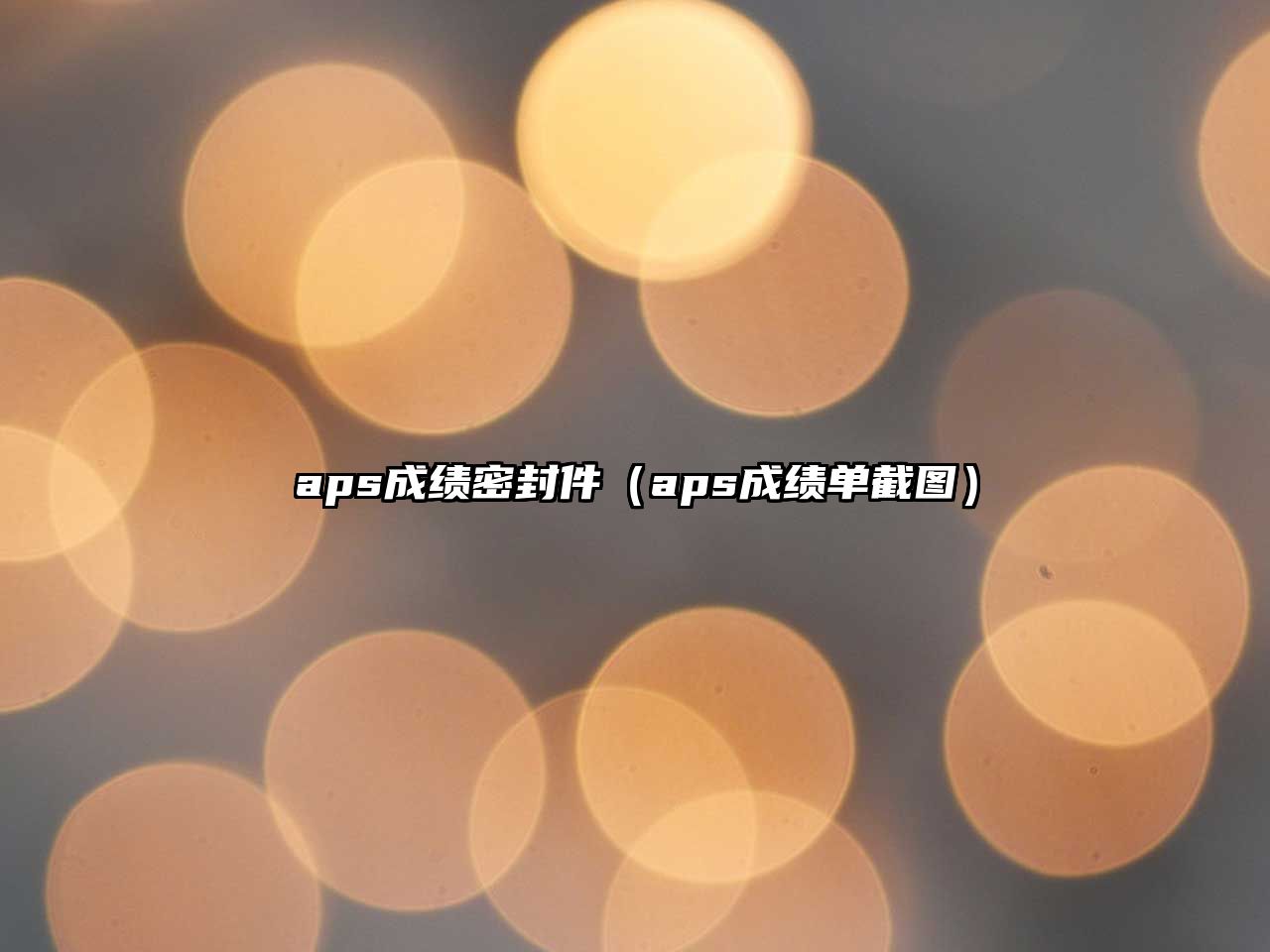 aps成績密封件（aps成績單截圖）