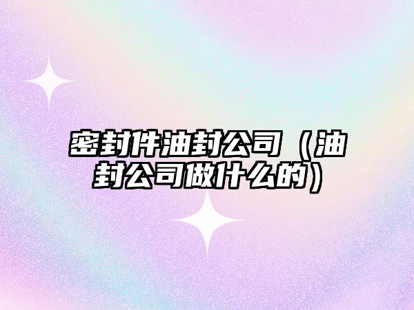 密封件油封公司（油封公司做什么的）