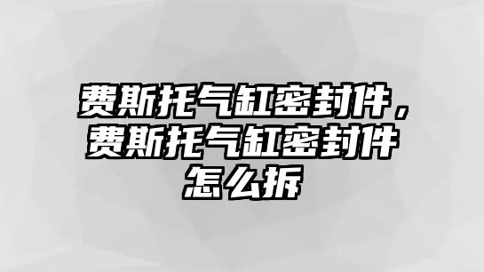 費斯托氣缸密封件，費斯托氣缸密封件怎么拆