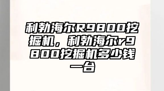 利勃海爾R9800挖掘機(jī)，利勃海爾r9800挖掘機(jī)多少錢一臺(tái)