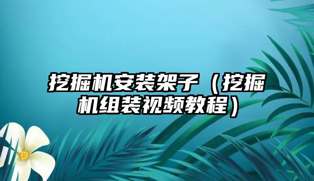 挖掘機安裝架子（挖掘機組裝視頻教程）