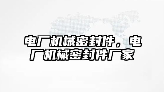 電廠機械密封件，電廠機械密封件廠家