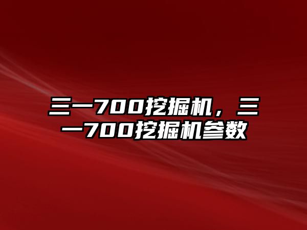 三一700挖掘機(jī)，三一700挖掘機(jī)參數(shù)