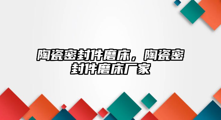 陶瓷密封件磨床，陶瓷密封件磨床廠家