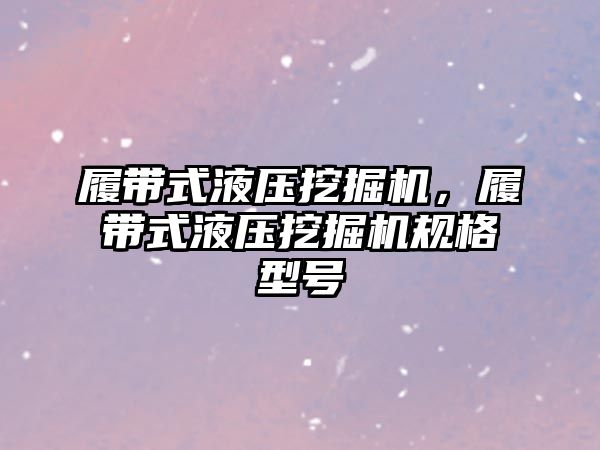 履帶式液壓挖掘機，履帶式液壓挖掘機規(guī)格型號