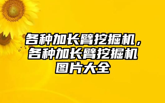 各種加長臂挖掘機，各種加長臂挖掘機圖片大全