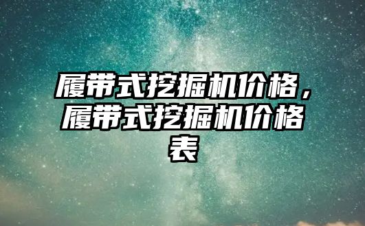 履帶式挖掘機價格，履帶式挖掘機價格表