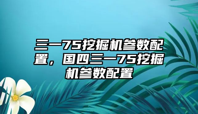 三一75挖掘機參數(shù)配置，國四三一75挖掘機參數(shù)配置