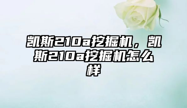 凱斯210a挖掘機(jī)，凱斯210a挖掘機(jī)怎么樣