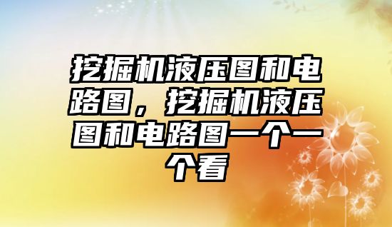 挖掘機液壓圖和電路圖，挖掘機液壓圖和電路圖一個一個看