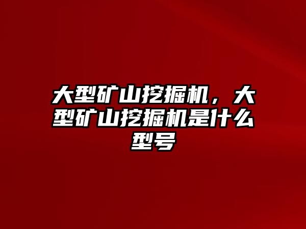 大型礦山挖掘機，大型礦山挖掘機是什么型號