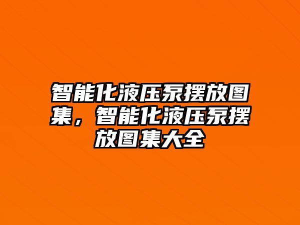 智能化液壓泵擺放圖集，智能化液壓泵擺放圖集大全