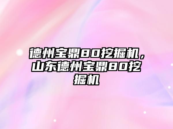 德州寶鼎80挖掘機，山東德州寶鼎80挖掘機