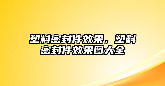 塑料密封件效果，塑料密封件效果圖大全