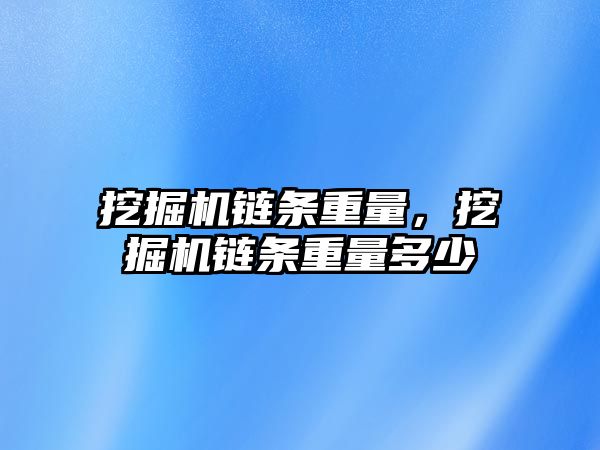 挖掘機鏈條重量，挖掘機鏈條重量多少