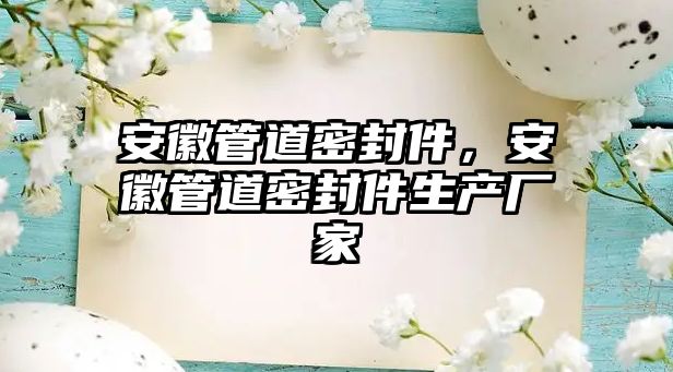 安徽管道密封件，安徽管道密封件生產(chǎn)廠家