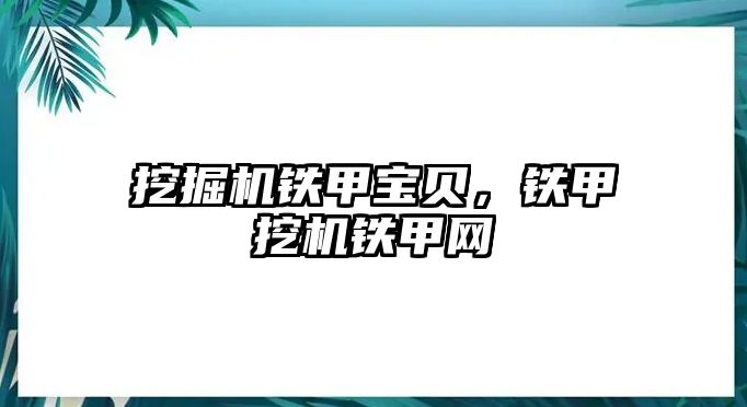 挖掘機鐵甲寶貝，鐵甲挖機鐵甲網(wǎng)