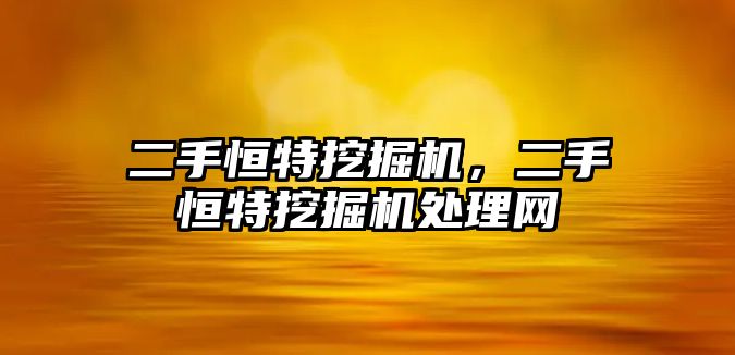 二手恒特挖掘機，二手恒特挖掘機處理網(wǎng)