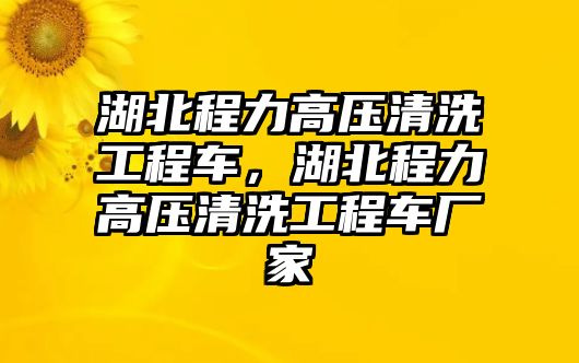 湖北程力高壓清洗工程車，湖北程力高壓清洗工程車廠家