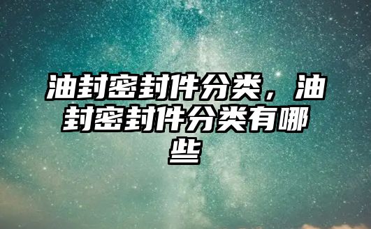 油封密封件分類(lèi)，油封密封件分類(lèi)有哪些