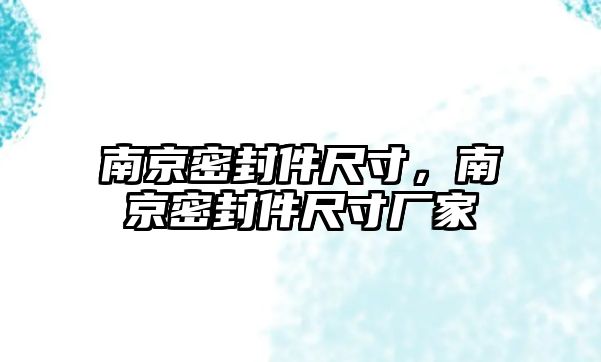 南京密封件尺寸，南京密封件尺寸廠家