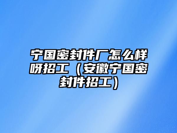 寧國(guó)密封件廠怎么樣呀招工（安徽寧國(guó)密封件招工）